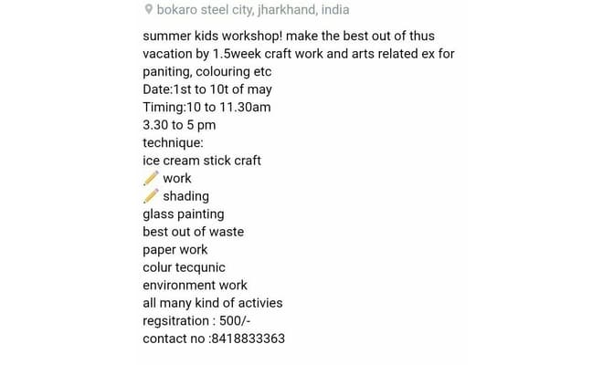 Art and Drawing classes for kids