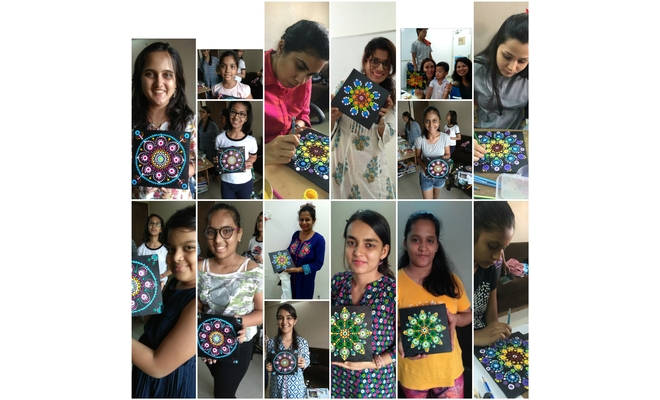 Dot mandala workshop on every Thursday
