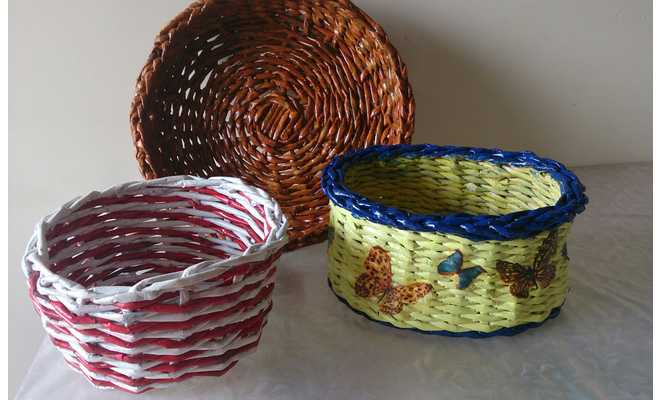 NEWSPAPER BASKET WEAVING ARTICALS