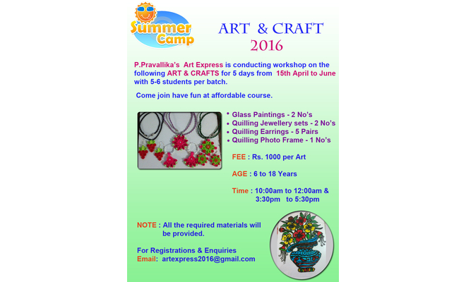 Short art and craft summer camp