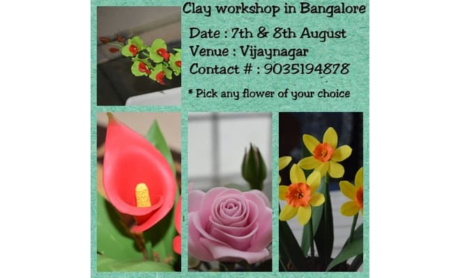 Clay Flower making,