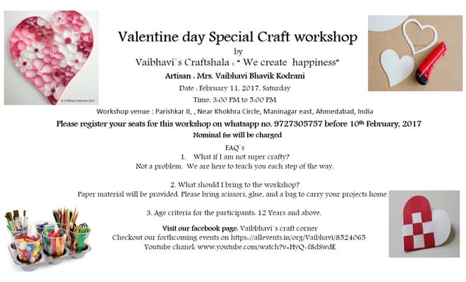 Valentine day Special Craft workshop
