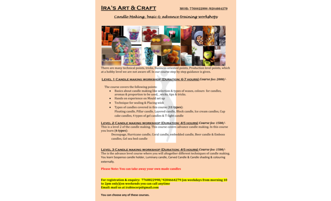 Candle making workshop