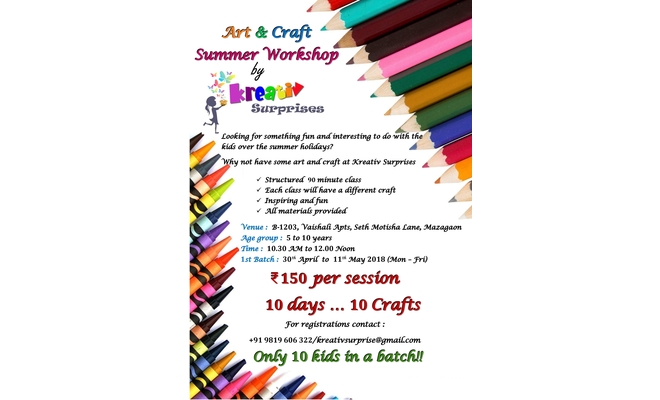 Art and Craft Workshop by Kreativ Surprises