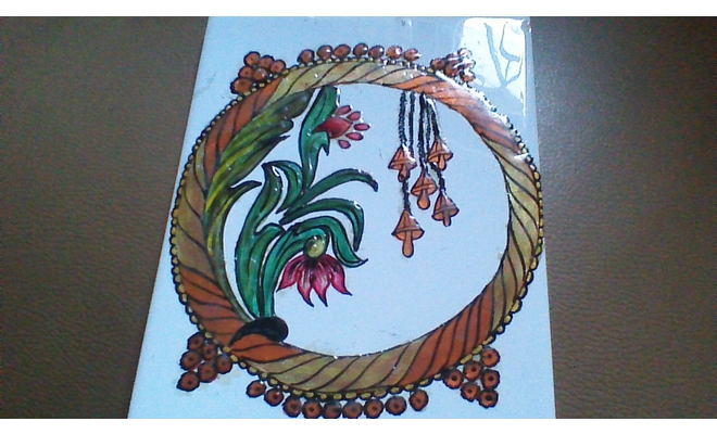 Painting on tile