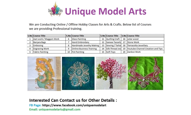 Online classes for Arts and Crafts