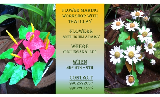 Thai Clay, Flower making Workshop