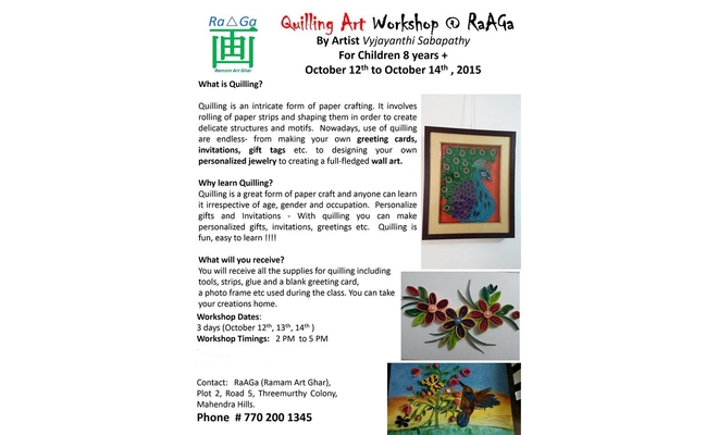 Paper Quilling Art workshop